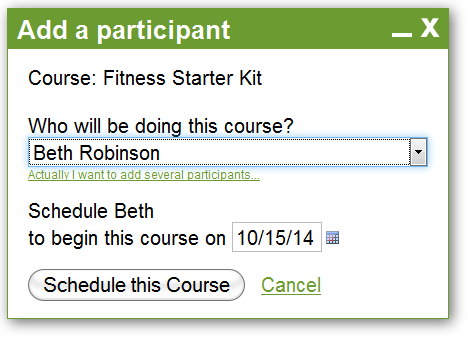 If you're starting up multiple clients at once, quickly add them all by clicking the "Actually I want to add several participants..." link.
