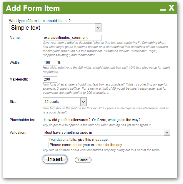 The "_comment" suffix on the input name is the key.