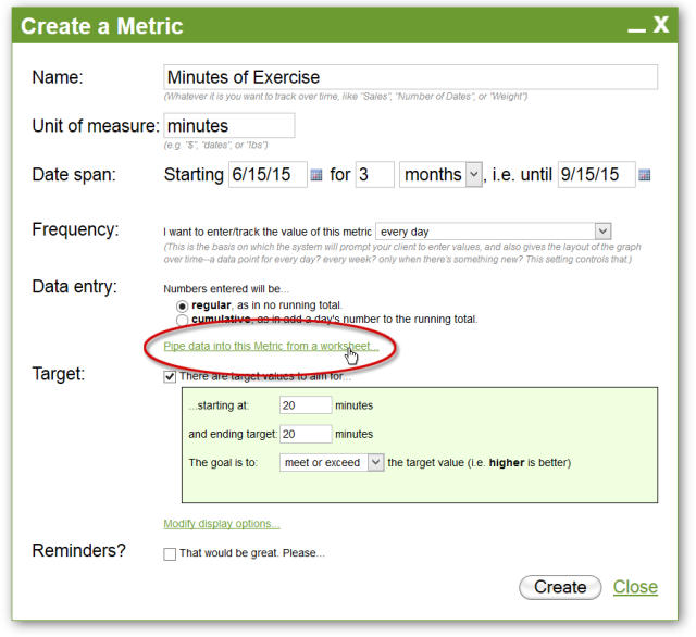 Pipe data into this Metric? Ooooh, say more about that.