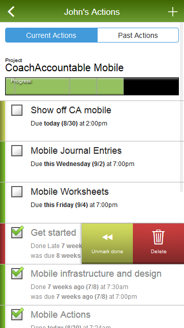 Mobile Actions