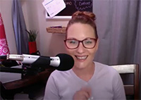 Jaclyn at the mic